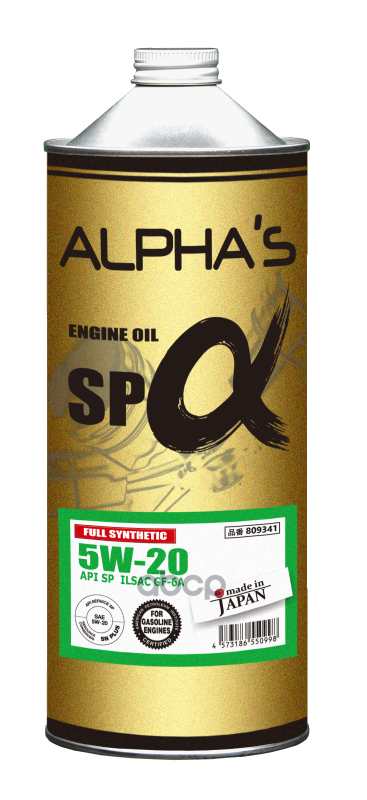 ALPHA'S Моторное масло SP-ALPHA 5W-20 SP  1л 809341