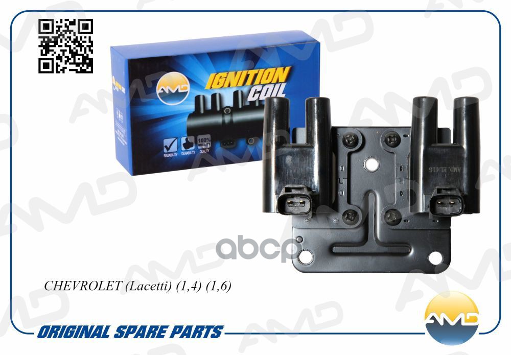 Катушка зажигания CHEVROLET Lacetti, 1,4, 1,6 AMDEL415 AMD арт. AMDEL415
