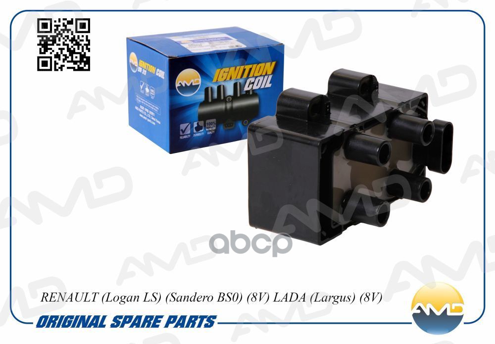Катушка зажигания RENAULT Logan LS, Sandero BS0, 8V, LADA Largus, 8V AMDRENEL111 AMD арт. AMDRENEL111
