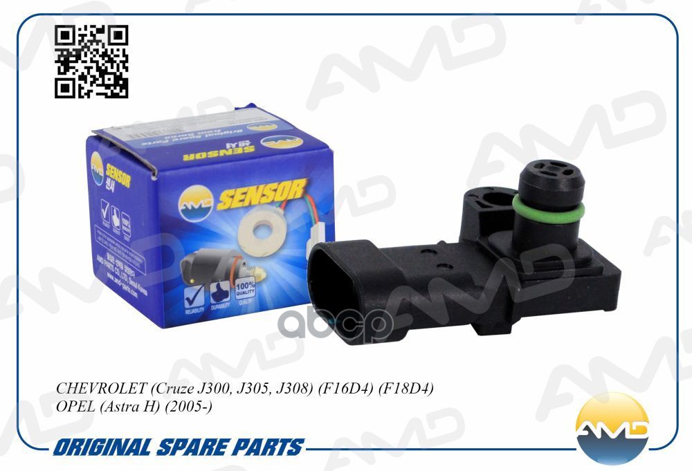 Датчик давления воздуха CHEVROLET Cruze J300, J305, J308, F16D4, F18D4, OPEL Astra H, 2005- AMDSEN551 AMD арт. AMDSEN551