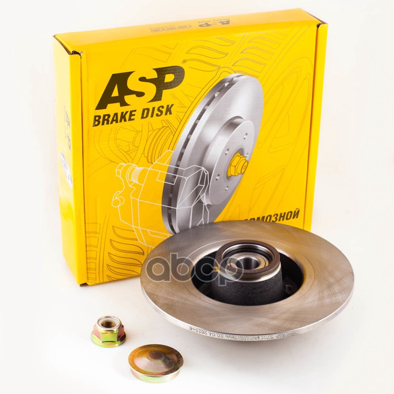 Диск тормозной задний с подшипником RENAULT CLIO III, MEGANE II ASP 270218K ASP арт. 270218K