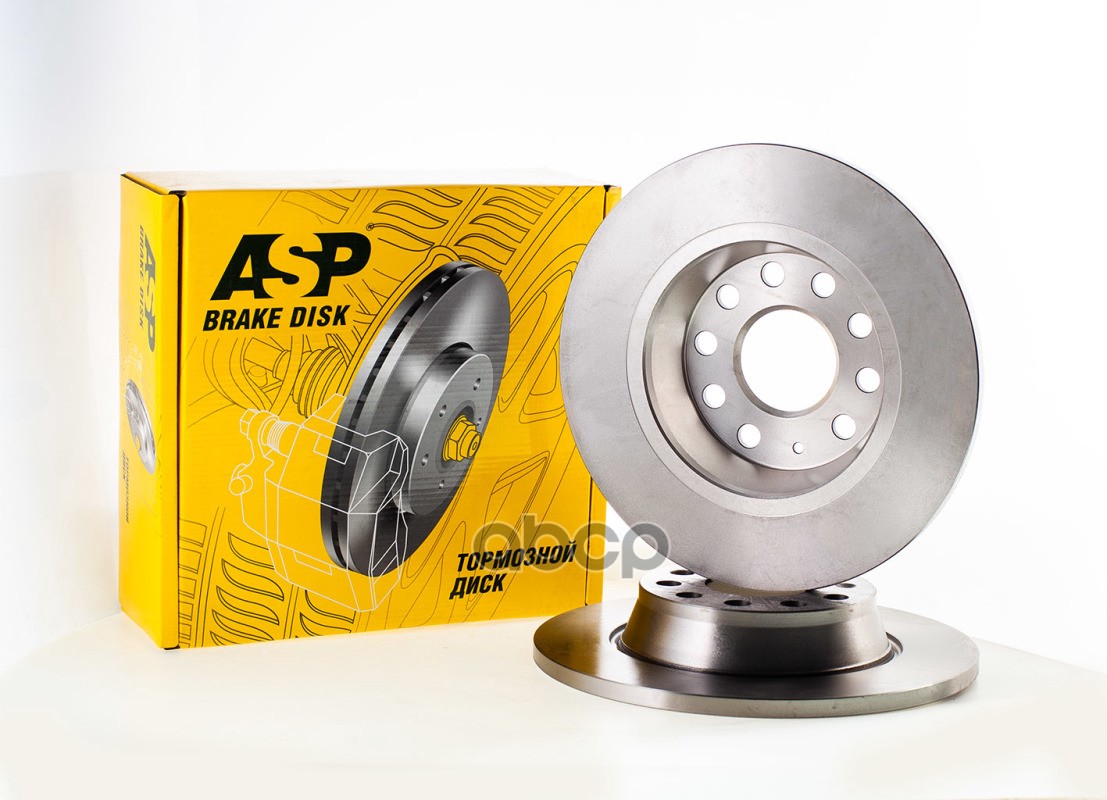 Диск тормозной задний VAG A3/Octavia II/Golf V/Passat B6/Tiguan /D=282mm ASP 410209 ASP арт. 410209