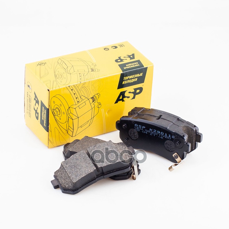 Колодки тормозные задние KIA Rio06->/Ceed/Picanto/Sportage/HYUNDAI Tucson/i20/i30/ix35 ASP арт. k290116