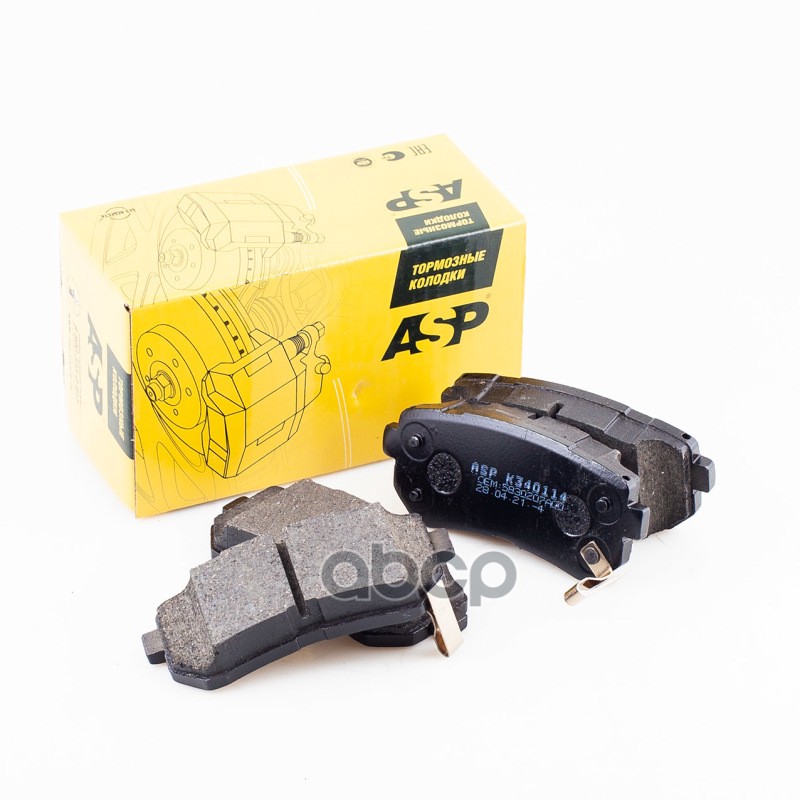 Колодки тормозные задние HYUNDAI i10/KIA Picanto I 04-11 ASP арт. k340114
