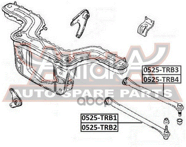 ТЯГА ЗАДНЯЯ НИЖНЯЯ ЛЕВАЯ ASVA арт. 0525TRB1
