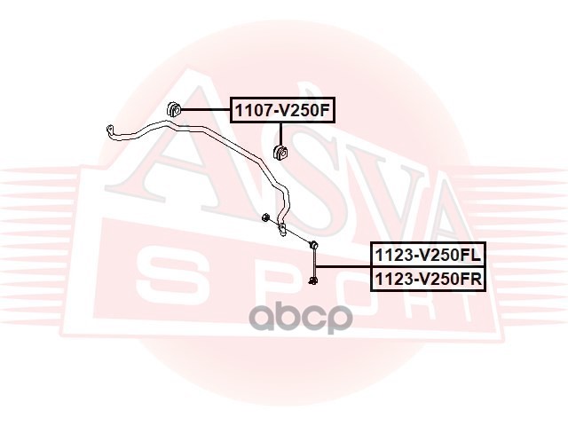 ТЯГА СТАБИЛИЗАТОРА ASVA арт. 1123V250FR