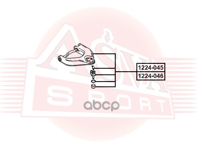 Рычаг передний верхний левый ASVA арт. 1224046