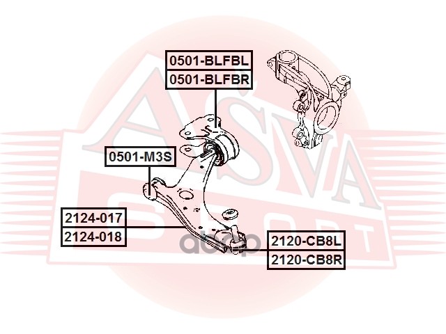 ОПОРА ШАРОВАЯ ASVA арт. 2120CB8L