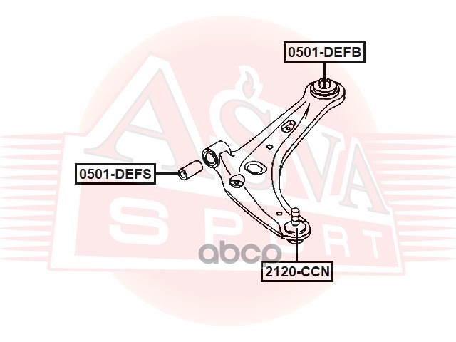 ОПОРА ШАРОВАЯ FIESTA CCN 2012 1,6 MT/AMT< /MAZDA 2 DE 2007-2014 ASVA арт. 2120CCN