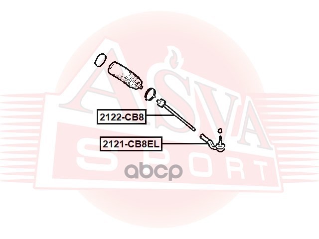 ТЯГА РУЛЕВАЯ FORD FOCUS III CB8 2011-2014 ASVA арт. 2122CB8