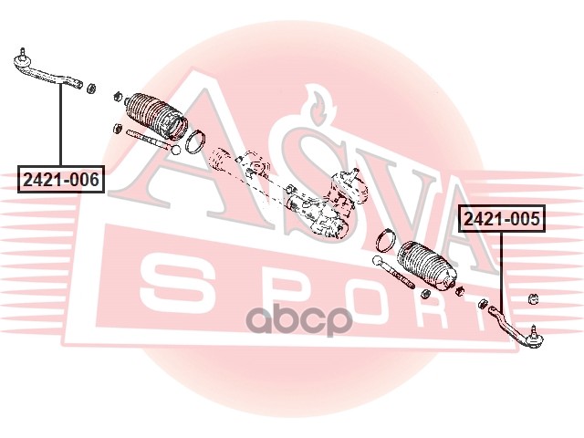 Наконечник Рулевой Renault Duster ASVA арт. 2421-005
