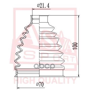ПЫЛЬНИК ШРУС (КОМПЛЕКТ БЕЗ СМАЗКИ) 22x71x93 ASVA арт. ASBTTRC