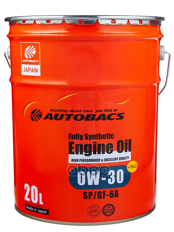 AUTOBACS Масло моторное AUTOBACS ENGINE OIL 0W-30 SP GF-6A 20л A00032235