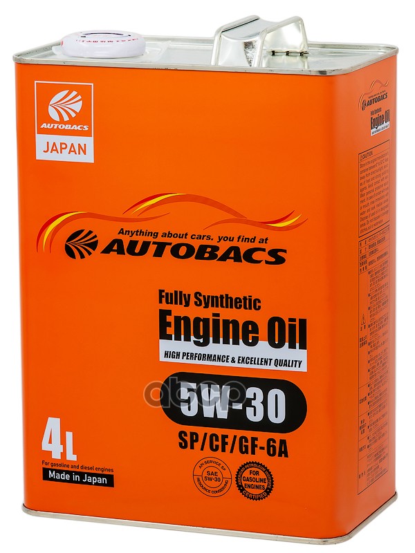 AUTOBACS Sae 5W30 4L 5W-30 Engine Oil Api Sp/Cf Ilsac Gf-6A Fully Synthetic Моторное Масло Синтетическое