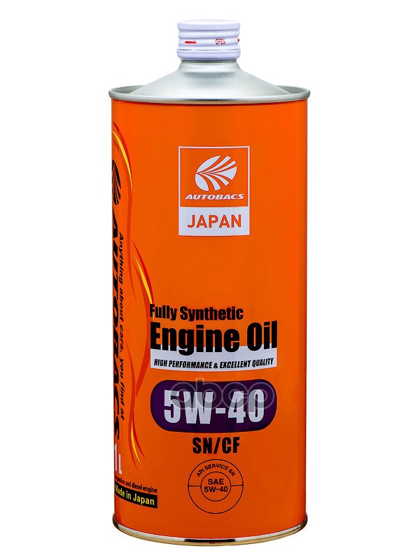 AUTOBACS Масло Моторное 5W-40 Engine Oil Api Sn/Cf Synthetic 1Л