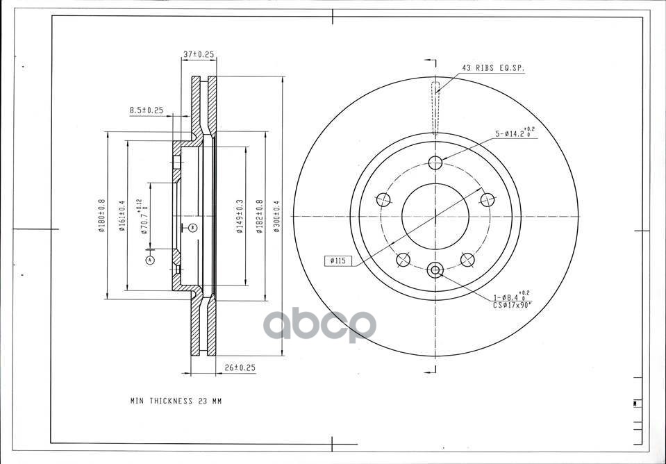 Диск Тормозной Avantech Avantech Br3018s AVANTECH арт. BR3018S