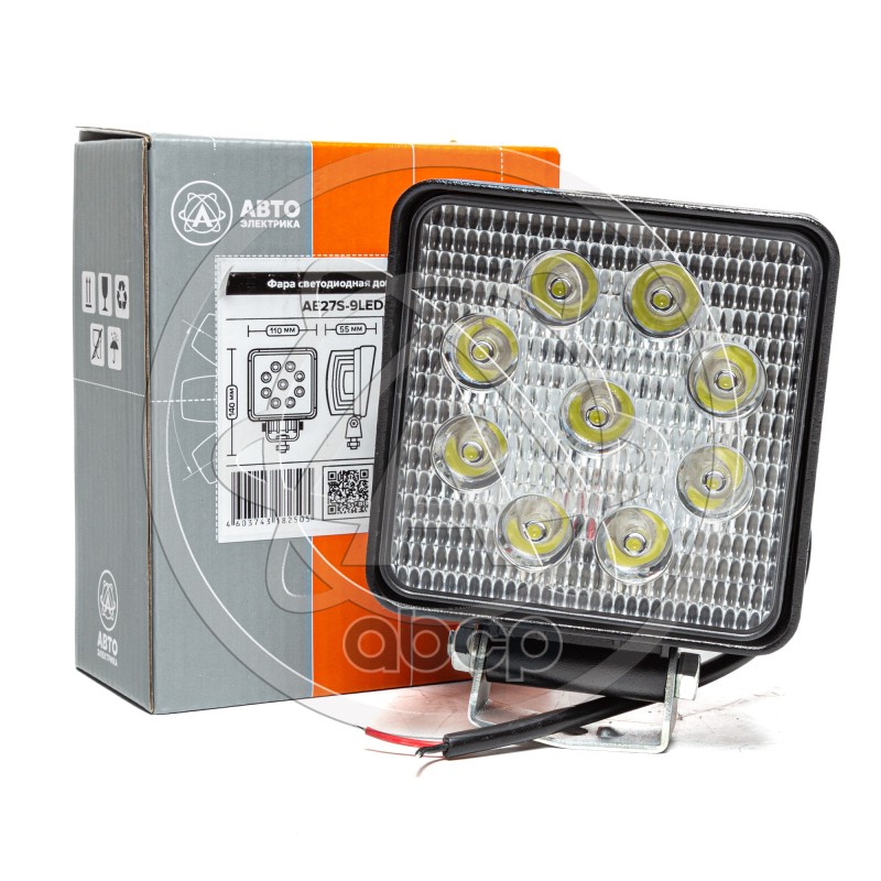 Фара Доп-Ая Квадратная, Направленный Свет, 9 Диодов,27W, (110Х55х140) 12/24V Avtoelectrica Ae27s-9Led-55Hc AVTOELECTRICA арт....