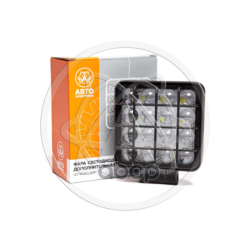 Фара Доп-Ая Квадратная, Напр.свет, 16 Диодов, 5D-Линза, С Решеткой 48W, 12/24V Avtoelectrica Ae48s-16Led-5Dlens-Hc AVTOELECTR...