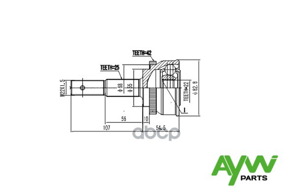 Шрус AYWIparts арт. AW1510141A