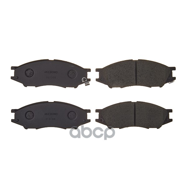 Колодки тормозные (Спереди) Nissan AD 99-08 / Almera 00-06 Akebono арт. AN-614WK