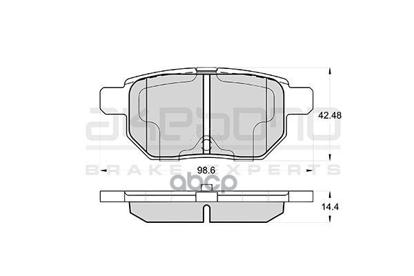 Колодки тормозные (Сзади) Toyota Corolla (E150) 06-13 / Prius 09-23 Akebono арт. AN-716WK
