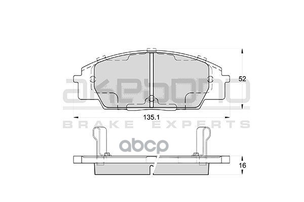 Колодки тормозные дисковые передние HONDA CIVIC VIII HATCHBACK (FN, FK), HONDA S2000 (AP), HONDA CIV Akebono арт. AN757WK