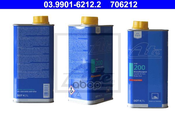 Жидкость Тормозная 1Л - Dot 4 Typ 200 Ate арт. 03.9901-6212.2