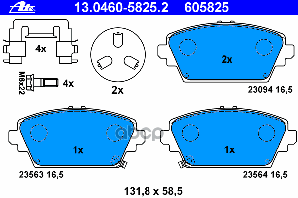 Колодки Тормозные Дисковые Передн, Honda: Accord Vi 1.8 I/2.0 Turbo Di/2.0 I/2.3 97-03, Accord Vi Hatchback 1.8 I/2.0/2.0 Tdi...