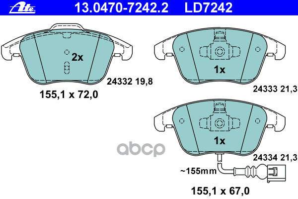 Колодки Тормозные Дисковые Передн, Ceramic, Audi: Q3 2.0 Tdi/2.0 Tdi Quattro/2.0 Tfsi Quattro 11-  Seat: Alhambra 1.4 Tsi/1.8...