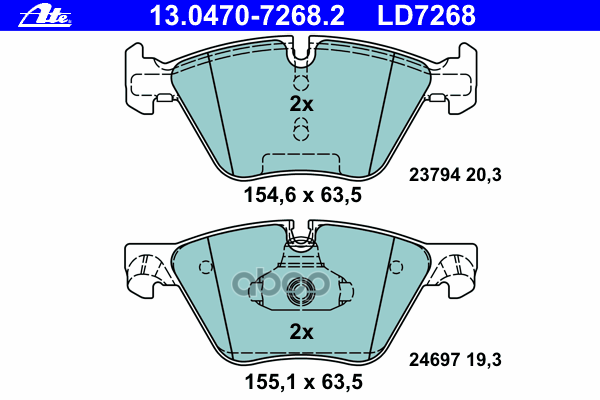 Колодки Тормозные Дисковые Передн, Ceramic, Bmw: 5 518 D/520 D/520 D Xdrive/520 I/523 I 10-, 5 Touring 518 D/520 D/520 D Xdri...