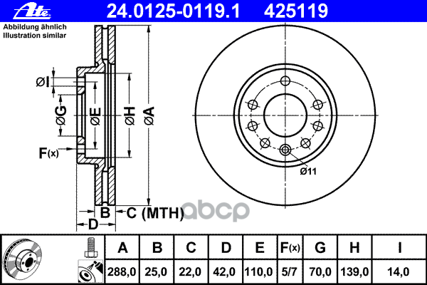 Диск Тормозной ,Opel: Calibra A 2.0 I Turbo 4X4/2.5 I V6 90-97, Speedster 2.0/2.0 Turbo/2.2 00-, Vectra B 1.6 I/1.6 I 16V/1.8...