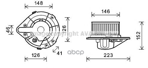 Вентилятор отопителя салона Seat Toledo  Caravelle T4  Multivan T4  Passat B3/B4  Transporter T4 Ava арт. ai7501