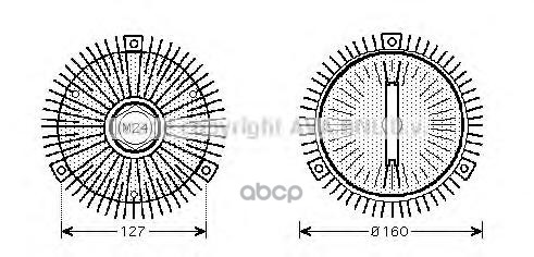 Вискомуфта Вентилятора Bmw 3 (E36  E46)  5 (E28  E34  E39)  7 (E38)  X5 (E53)  Z (E36) Ava арт. bwc323