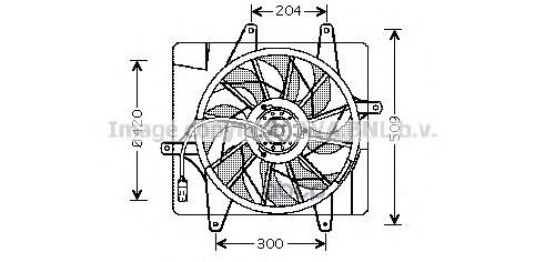 Вентилятор охлаждения Chrysler PT Cruiser Ava арт. cr7505
