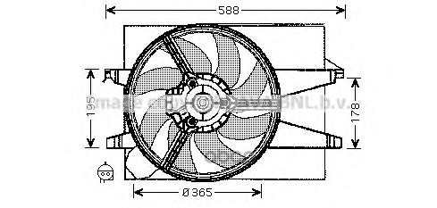 Вентилятор охлаждения 120W Ford Fiesta V  Fusion Ava арт. fd7542