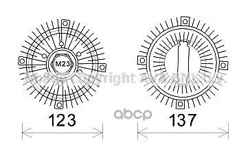 Вискомуфта Вентилятора Ford Sierra I Ava арт. fdc449