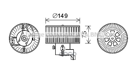 Вентилятор Отопителя Ava арт. ms8619
