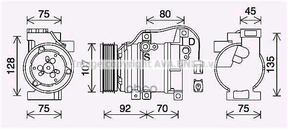Компрессор Кондиционера Mazda Cx-7 Ava арт. mzak293