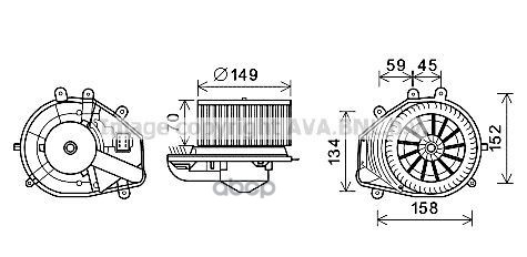 Вентилятор Отопителя Audi A4 Ava арт. vn8353