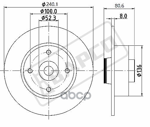 Тормозной Диск Невентилируемый H Bapco Bd0149 BAPCO арт. BD0149