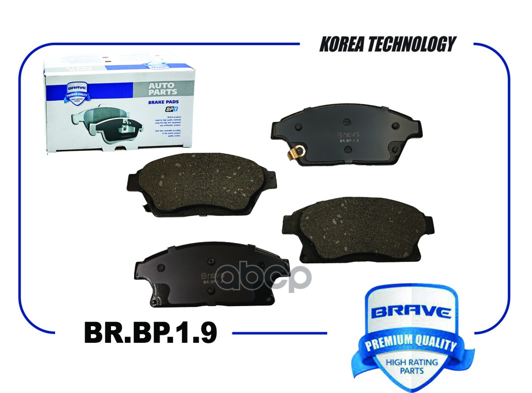 Колодка тормозная передняя BR.BP.1.9 13301234 CHEVROLET Cruze, Orlando J309, OPEL Astra J R16 BR.BP.1.9 BRAVE арт. BR.BP.1.9