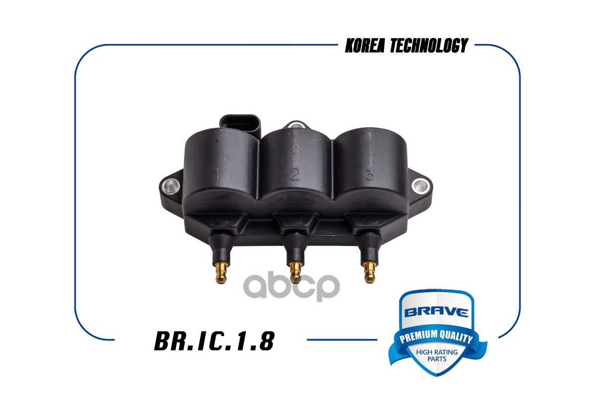 Катушка зажигания 96291054 BR.IC.1.8 Matiz 0.8 05- EVRO-III, Spark 0.8 05- BR.IC.1.8 BRAVE арт. BR.IC.1.8