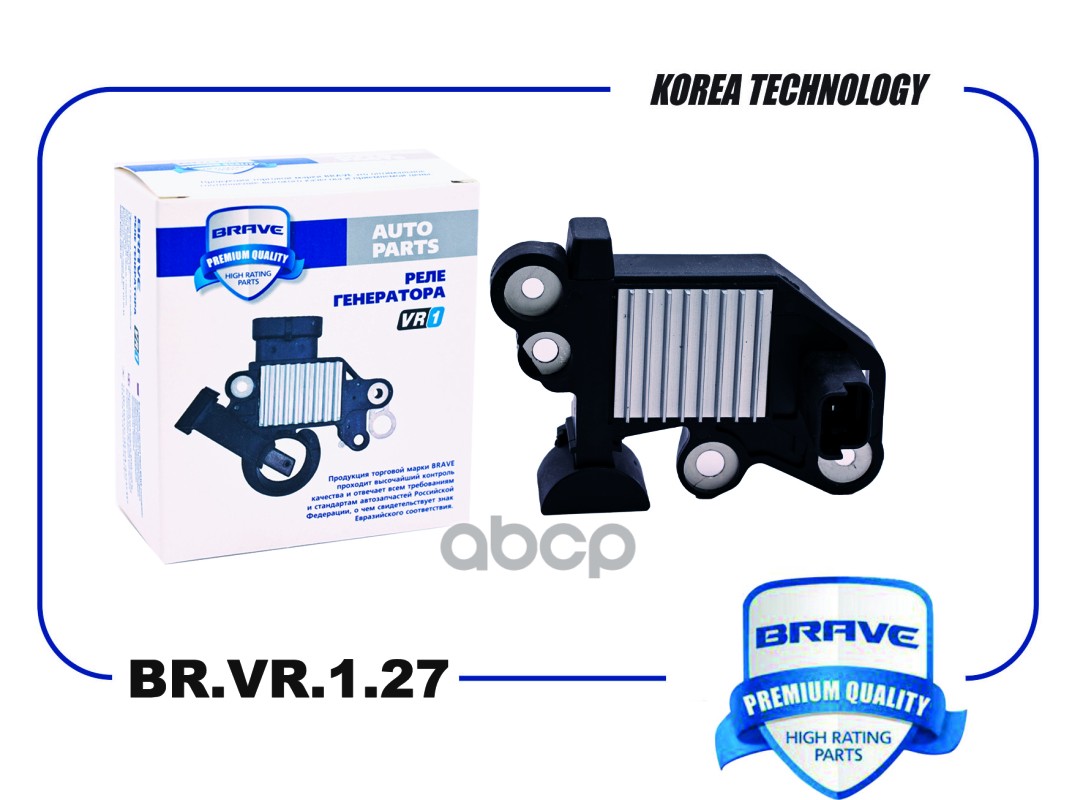 Реле генератора 272220706 BR.VR.1.27 LADA Largus 12-, Renault Logan 04-, 1.4I, 1.6I [ТИП BOSCH] BRAVE арт. BRVR127