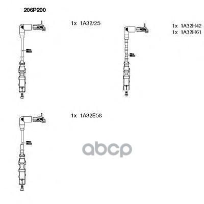 Провода в/в к-т Audi A3/VW BREMI арт. 206p200