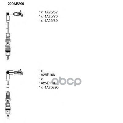 Провода в/в к-т Mercedes V-cl V280 97-03 BREMI арт. 229ab200