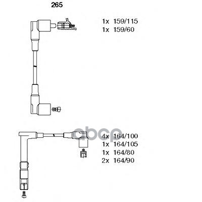 Провода в/в к-т Mercedes w124 BREMI арт. 265