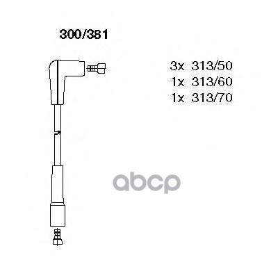 Провода В/В К-Т Opel Kadett 79-93 BREMI арт. 300/381