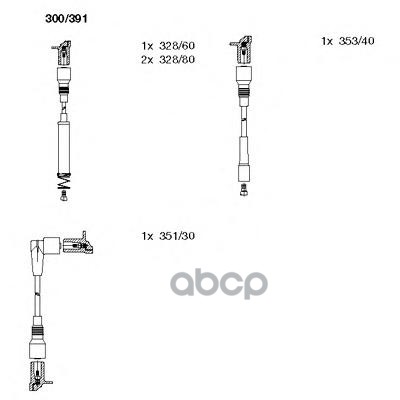 Провода В/В К-Т Opel Vectra BREMI арт. 300/391