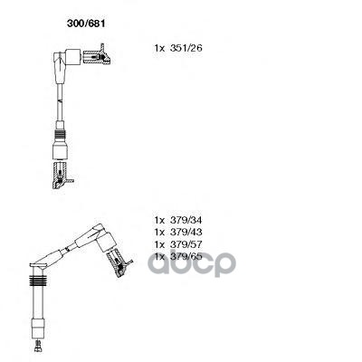 К-Кт В/В Провод Corsa B 1.2/1.4 -00 BREMI арт. 300/681
