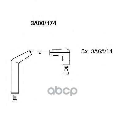 Провод Высоковольтный Daewoo Matiz 0.8 01/02- BREMI арт. 3a00/174